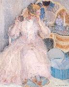 Frieseke, Frederick Carl Lady Trying On a Hat oil painting